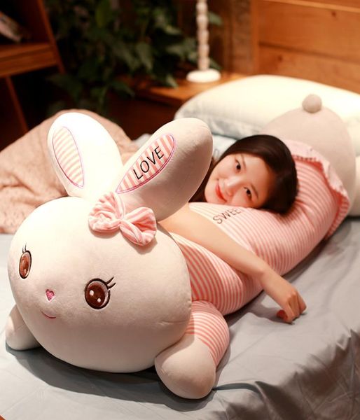 kawaii rose doux lapin en peluche jouet géant géant en peluche en peluche de poupée de lapin.