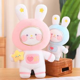 Kawaii Space Bunny Animaux en peluche Planchers Cute Mignon Gougage Pluxies Pouettes de lapin pour bébé Girls Birthday Gift Cade Decor 240507