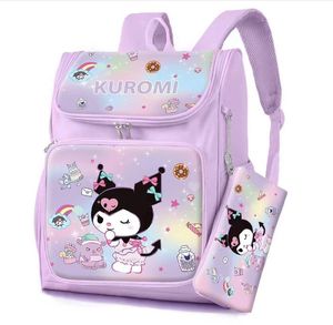 Kawaii étudiant rose blanc violet cannelle mélodie sac à dos fille mignon fermeture éclair grande capacité étudiant fille sac à dos avec sac à crayons