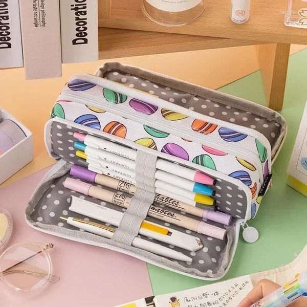 KAWAII Étudiants crayon sac de stylo pochette Case dames femmes filles cosmétiques cosmétiques mignonnes de papeterie grande capacité