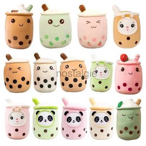 Kawaii Gevulde Pluche Dieren Klein Formaat Cartoon Bubble Cup Peluche Speelgoed Zacht Kussen Aardbei Panda Melk Thee Kussen Baby Cadeau 830 240307