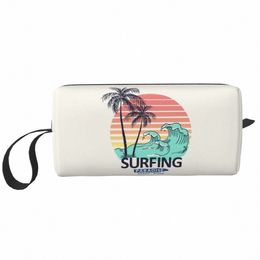 Kawaii Summer Surf Voyage Trousse de toilette Femmes Beach Seaside Surfer Cosmétique Maquillage Sac Beauté Stockage Dopp Kit X0Di #