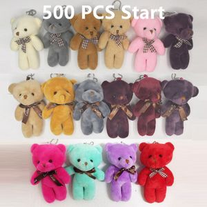 Kawaii ours en peluche poupée en peluche porte-clés jouet sac pendentif mignon Mini poupée 11-13CM jouets pour enfants cadeau couleur aléatoire