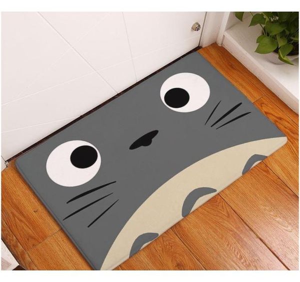 Kawaii Totoro Bienvenido Mat Puerta Entrada Alfombra Cocina Baño Alfombra Piso divertido Felpudo M Jllgmi2324139