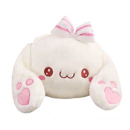 Kawaii White Rabbit Pluche Rugzak Japanse Big Oor Bunny Rugzakken Gevulde Poppen Voor Meisjes Soft Lolita Bag 45 * 33cm 1022