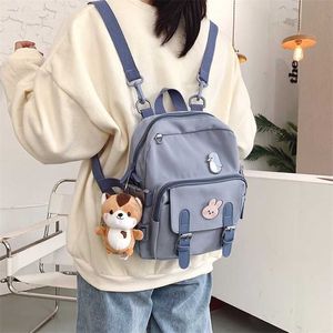 Kawaii Mujeres Moda Hombro Mochila Bolsa para adolescentes Multifunción Pequeña Bagpack Ladies Travle Mochilas escolares 202211