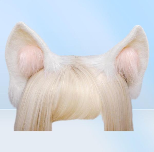 Kawaii femmes filles Halloween Simulation oreilles de lapin bandeau Cosplay Anime peluche renard Animal oreille KC Lolita cheveux accessoires 8302043