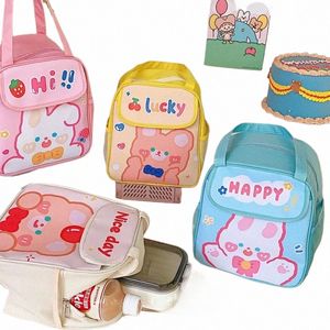 Kawaii Femme Sac à lunch mignon ours Picnique voyage thermique Box-petit-petit-déjeuner ÉCOLE ÉCOLE ÉCOLE PRATIQUE LANCHER BOX ALIMENTAUX Food Tote Hands I1nd #