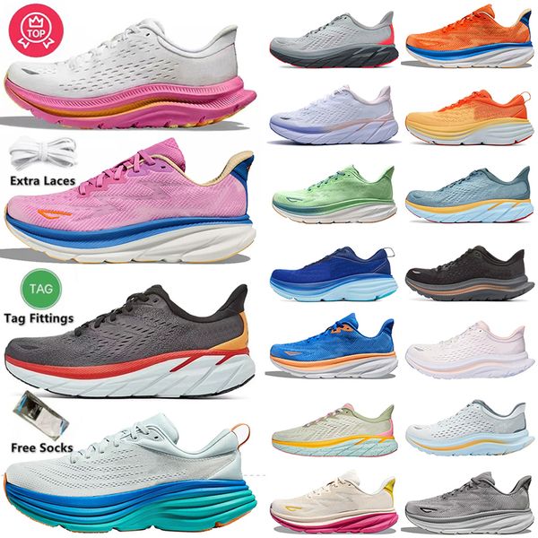 Kawana Clifton 8 9 ONE ONE Hokasss Bondi 8 chaussures de course noir blanc femmes hommes baskets de créateur Hokad femmes lilas marbre personnes libres plate-forme chaussures formateurs