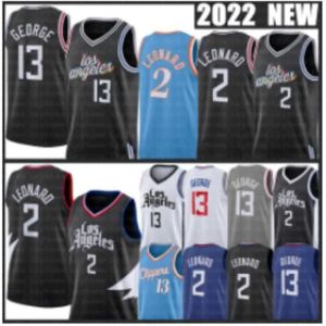 Kawhi Leonard Paul George Basketball Jerseys Los Mens Angeles John Wall Clipper Blue Blanc Noir 2022 23 City Shirt Edition Jersey 2 13 170k