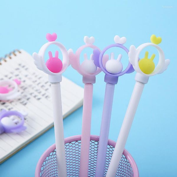 Kawwai dessin animé couleur Gelpen doux fille cadeau bureau école papeterie coeur aile ange décoration lisse écriture stylo