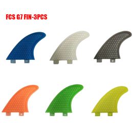 Accesorios para Kayak 3PCS / Set G7 tamaño Surf Fin Fiberglass Honeycomb con tamaño L Venta Surfing Tri Fins Deportes acuáticos 230802