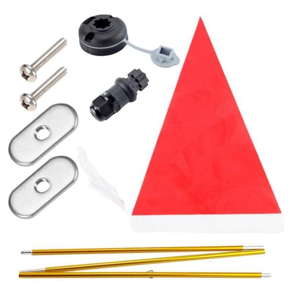 Kayak Accessoires Fish Finder 1.2m Pêche Canoë Kayak DIY Sécurité Bateau Drapeau Base Kit Avec Base De Montage Canot Gonflable Aviron Accessoires Marins 230616