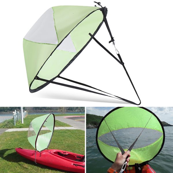 Kayak Accessoires Pliable Kayak Bateau Vent Voile D'été Surf Downwind Paddle Aviron Fenêtre Bateaux Accessoires 230503