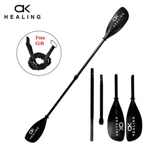 Pagaies de Kayak HEALING 4 Sections Pagaie de Kayak Fibre de Carbone 100% Lames à Double Tête Gonflable Stand Up Paddle pour Bateau Surf Kayaks Outil 230727