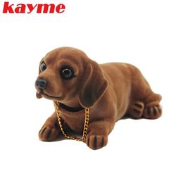 Kayme Bobble Head Dog Car Dashboard Doll Auto Secouant la tête Jouet Ornements Nodding Dog Car Intérieur Ameublement Décoration Cadeau T200234r