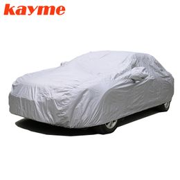 Kayme cubiertas de coche completo a prueba de polvo exterior interior UV resistente a la nieve protección solar cubierta de poliéster universal para Suv vw