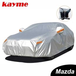 Kayme cubiertas completas impermeables protección contra la lluvia y el sol cubierta de coche Auto Suv protectora para Mazda 3 2 6 5 7 CX3 CX5 CX7 AxelaHKD230628