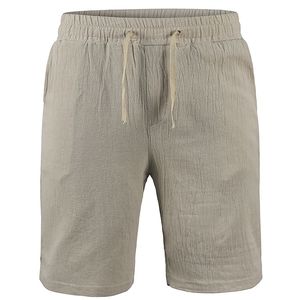 KB Men S Katoenen linnen shorts broek mannelijke zomer ademende vaste kleur broek fitness streetwear s 3xl 220715