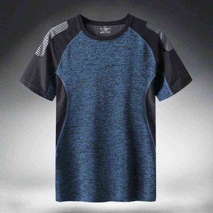 KB T-shirt de sport sèche rapide Hommes 2021 Manchons courts Summer Coton PLUS Taille Asiatique M-5XL 6XL Top Top Top Thirt Gym Tshirt Vêtements H1218