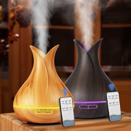 Kbaybo 400 ml ultrasone aromatherapie luchtbevochtiger etherische olie diffuser luchtreiniger thuis mist maker aroma led licht 210724