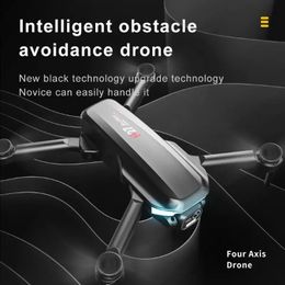 KBDFA H27 Drone Moteur sans balais Évitement d'obstacles à 360 ° Réglage électrique haute définition Double caméra HD Drone avec Wifi FPV Photographie Quadcopter pliable UAV