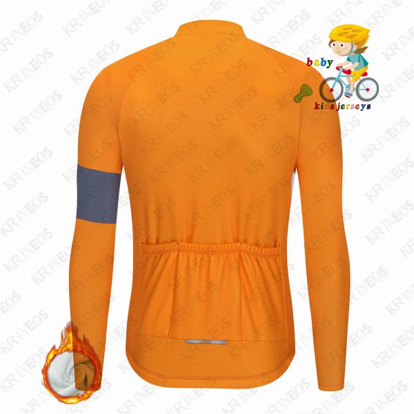 Kbora Kids Cycling Jersey Set Winter Thermal Fleece Children Cycling Vêtements Bicycle Bicycle Suit Boys Cycling Ropa Ciclismo