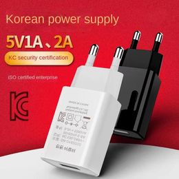 Сертификация KC 5V 1A 2A Корейская вилка USB-адаптер для зарядного устройства Мобильный телефон Быстрое настенное зарядное устройство Адаптер питания для Samsung Iphone LG Аксессуары для телефонов