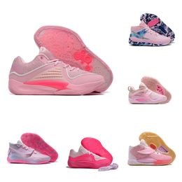 KD 12 13 14 15 16 Zapatos de baloncesto Tía Pearl Zapatillas de deporte de diseñador Escuela primaria Niños grandes Para hombre Para mujer Zapato deportivo KD