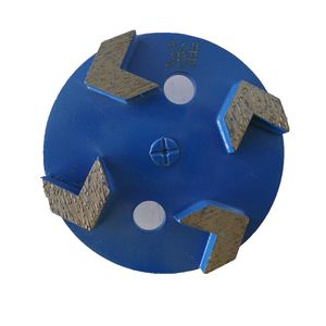 KD-T20 9 Stuks 4 inch D100mm Diamond Polishing Pads met pijlsegmenten in Single Pin Diamond Slijpschijf voor beton en terrazzo-vloer