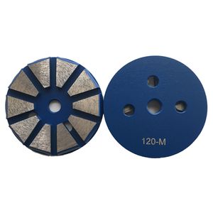 KD-V70 9 pièces 3 pouces D80mm meule diamantée avec dix Segments disque de meulage diamant pour sol en béton et Terrazzo