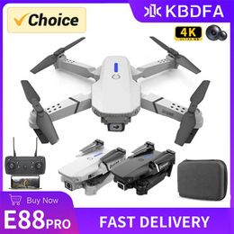 KDBFA 2023 Nuevo E88 Pro drone con cámara 4k WIFI FPV Drone Gran Angular HD 4K 1080P Cámara Altura Hold RC Quadcopter Plegable Dron Helicóptero Juguetes Regalo Bolsa de Peluche