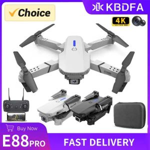 KDBFA 2023 NUEVO E88 PRO: Dron WiFi FPV con cámara HD 4K/1080p de gran angular, Hold de altura, diseño plegable - Regalo ideal RC Quadcopter