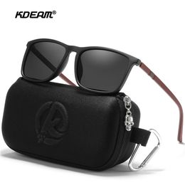 KDEAM gafas de sol polarizadas de lujo para hombre, gafas de sol para conducir, pesca, viajes, Golf, gafas de sol masculinas CE 220620