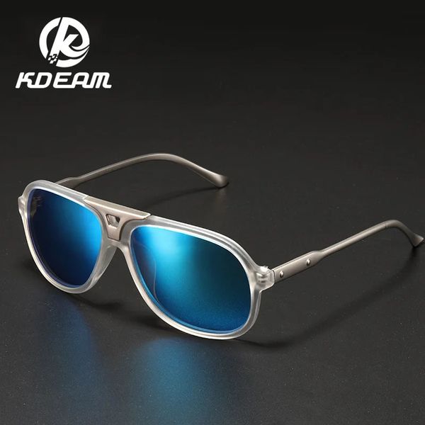 Kdeam Metal Pilot Gafas de sol para mujeres Diseño clásico polarizado Conducir pescadores Fishing Eyewear Real recubrimiento Mirror Len 240414