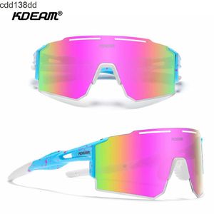 Kdeam lunettes de soleil d'équitation polarisées en plein air une pièce lunettes de soleil coupe-vent TR90 sports ultra légers kd0803