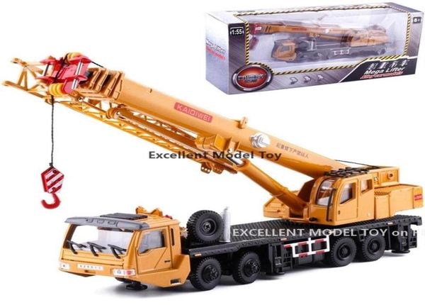 KDW Diecast Alloy Hoist Crane Model Jouet 97cm Long Boom Engineering Truck 155 Ornement Vismmas Kid Birthday Boy Gift Collect 625011 38313581