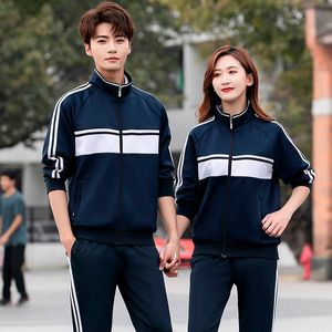 KE Spring Autumn Fall Couples Sports Running Suits Team Big Size Uniforms Fibre Polyester Blue Red Sportset Men Femme Tracksuit Woman