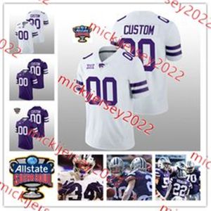 Maillot de football des Wildcats de l'État du Kansas Keagan Johnson cousu sur mesure Jadon Jackson Keenan Garber Jevon Banks Adryan Lara Daniel Green Maillots de l'État du Kansas