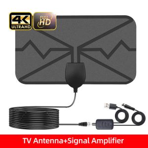 Kebidudui antenne TV Antena numérique hdtv 4k intérieur intérieur hd high gain amplifié secteur satellite récepteur mile aérien