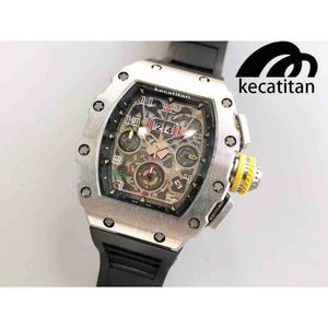 Kecatitan montre r rm011-fm série 7750 automatique mécanique bande noire montre pour hommes