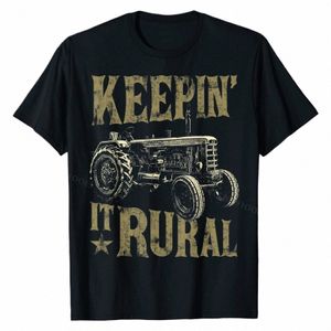 Kee it Rural Funny Tractor Farm Tractor Fr Gift Mannen T-Shirt T-shirt voor mannen Eenvoudige stijl Tees Plain Gedrukt Cott m2mX #