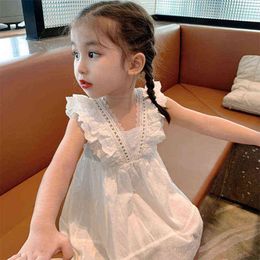 Keelorn Vestidos casuales coreanos para niños Niñas Ropa de verano Disfraces sin mangas Fiesta de bodas para bebés Vestidos Ropa para niños G1215