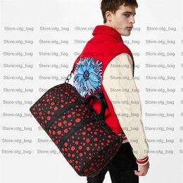 Gardez 45 55 Virgil Duffel Sac x Yayoi Kusama Mens Sports Travel de grandes fleurs psychédéliques Capacité des sacs à main oxydés Lugga2629