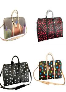 Keep 45 all Speedy Travel Bag Bagages X Yayoi Kusama Hommes Femmes Designer Bag PSYCHEDELIC PEINT Grande Capacité Sacs à Bandoulière Cros1306161