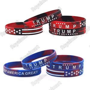 Keep America Great Silicone Bracelet Party Favor Trump 2024 Muñequera Elección presidencial Regalo Correa para la muñeca