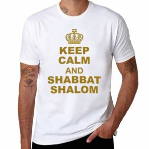 Keep Calm and Shabbat Shm T-Shirt chemises t-shirts graphiques plaine surdimensionnés personnalisés hommes cott t-shirts 99DC #