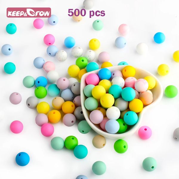 Continuez à cultiver 500pcs 12 mm Perles de silicone