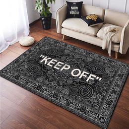 KEEP OFF alfombra de piso impresa venta caliente alfombra de picnic alfombra de sala de estar mesa de dormitorio alféizar alfombra regalo de Navidad de Halloween L230619