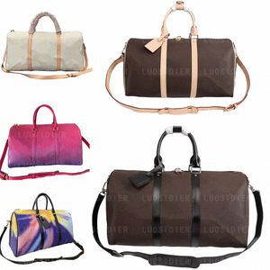 Keepall Bandouli re 45 50 55 sac de sport designer luxe bandouliere voyage bagages grand pacity cuir de vachette sacs à bandoulière en toile enduite double poignée zippée